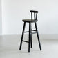 Black Armless Dining Stools Solid Wood Bar Stools with Footrest Black 1 Piece Clearhalo 'Bar Furniture' 'Bar Stools' 'bar_stools' 'furn' 'furn_bar_stools' 'Furniture' 'Kitchen & Dining Furniture' 7294059