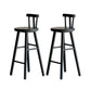 Black Armless Dining Stools Solid Wood Bar Stools with Footrest Black 2 Piece Set Clearhalo 'Bar Furniture' 'Bar Stools' 'bar_stools' 'furn' 'furn_bar_stools' 'Furniture' 'Kitchen & Dining Furniture' 7294060