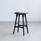 Black Armless Dining Stools Solid Wood Bar Stools with Footrest Textured Black 1 Piece Clearhalo 'Bar Furniture' 'Bar Stools' 'bar_stools' 'furn' 'furn_bar_stools' 'Furniture' 'Kitchen & Dining Furniture' 7294083