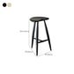 Solid Wood Dining Stools Contoured Seat Bar Stools with Footrest