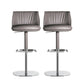 Faux Leather Bar Stools Adjustable Height Swivel Dining Stools with Footrest