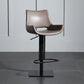Armless Bar Stools Adjustable Height Dining Stools with Metal Base