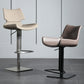 Armless Bar Stools Adjustable Height Dining Stools with Metal Base