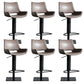 Armless Bar Stools Adjustable Height Dining Stools with Metal Base