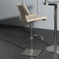 Armless Bar Stools Adjustable Height Dining Stools with Metal Base