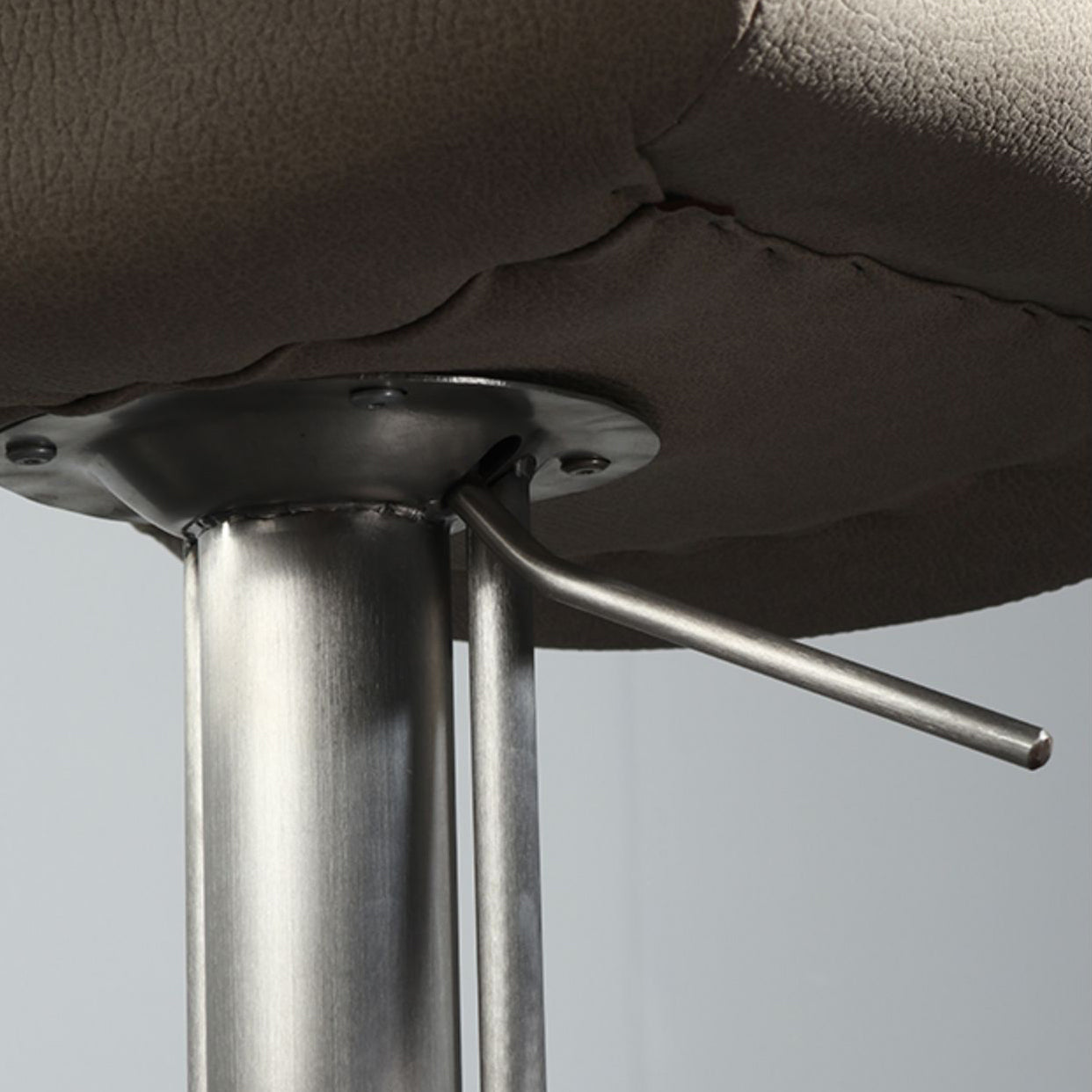 Armless Bar Stools Adjustable Height Dining Stools with Metal Base