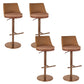 Armless Bar Stools Adjustable Height Dining Stools with Metal Base