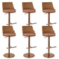 Armless Bar Stools Adjustable Height Dining Stools with Metal Base