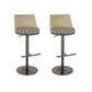 Armless Bar Stools Adjustable Height Dining Stools with Metal Base