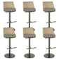 Armless Bar Stools Adjustable Height Dining Stools with Metal Base