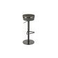 Armless Bar Stools Adjustable Height Dining Stools with Metal Base
