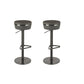 Armless Bar Stools Adjustable Height Dining Stools with Metal Base