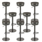 Armless Bar Stools Adjustable Height Dining Stools with Metal Base