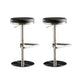 Armless Bar Stools Adjustable Height Dining Stools with Metal Base