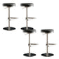Armless Bar Stools Adjustable Height Dining Stools with Metal Base
