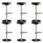 Armless Bar Stools Adjustable Height Dining Stools with Metal Base
