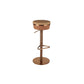 Armless Bar Stools Adjustable Height Dining Stools with Metal Base
