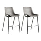 Armless Bar Stools Adjustable Height Dining Stools with Metal Base