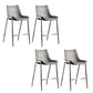 Armless Bar Stools Adjustable Height Dining Stools with Metal Base