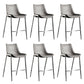 Armless Bar Stools Adjustable Height Dining Stools with Metal Base