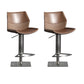Armless Bar Stools Adjustable Height Dining Stools with Metal Base