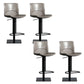 Armless Bar Stools Adjustable Height Dining Stools with Metal Base