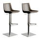 Armless Bar Stools Adjustable Height Dining Stools with Metal Base