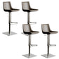 Armless Bar Stools Adjustable Height Dining Stools with Metal Base