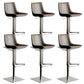 Armless Bar Stools Adjustable Height Dining Stools with Metal Base