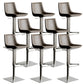 Armless Bar Stools Adjustable Height Dining Stools with Metal Base