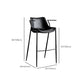 Armless Bar Stools Adjustable Height Dining Stools with Metal Base