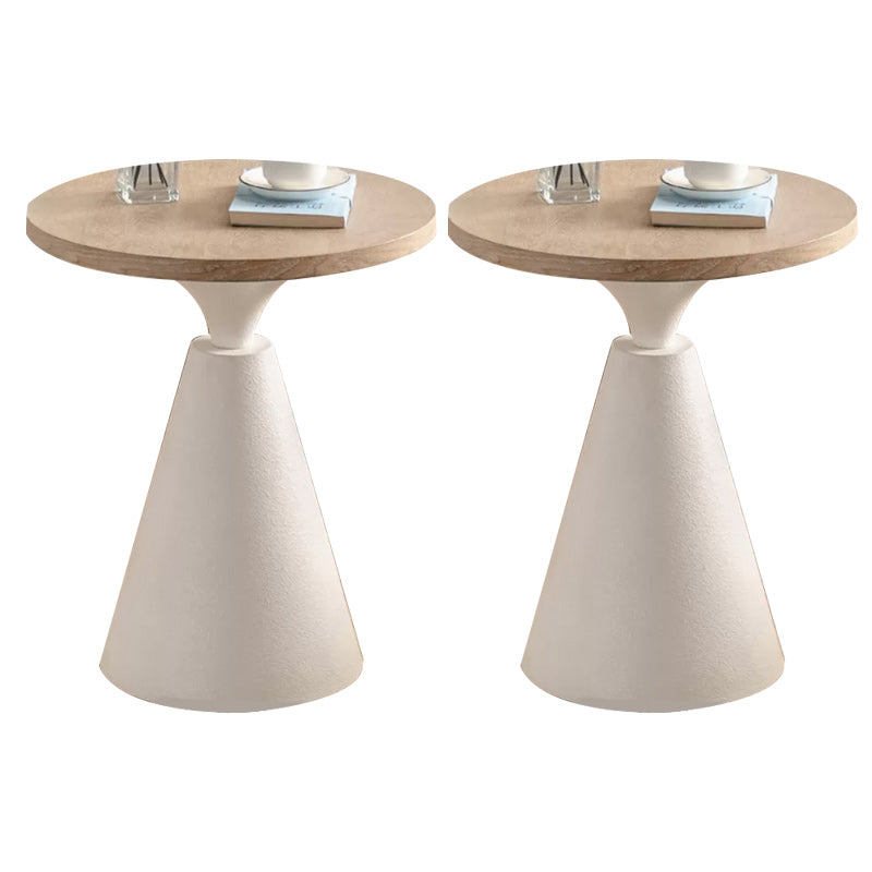 French Country Corner Table Pedestal Round Accent Side Table 19.7"L x 19.7"W x 23.5"H White 2 Clearhalo 'Coffee & Accent Tables' 'End & Side Tables' 'end_side_tables' 'furn' 'furn_end_side_tables' 'Furniture' 'Living Room Furniture' 7295508