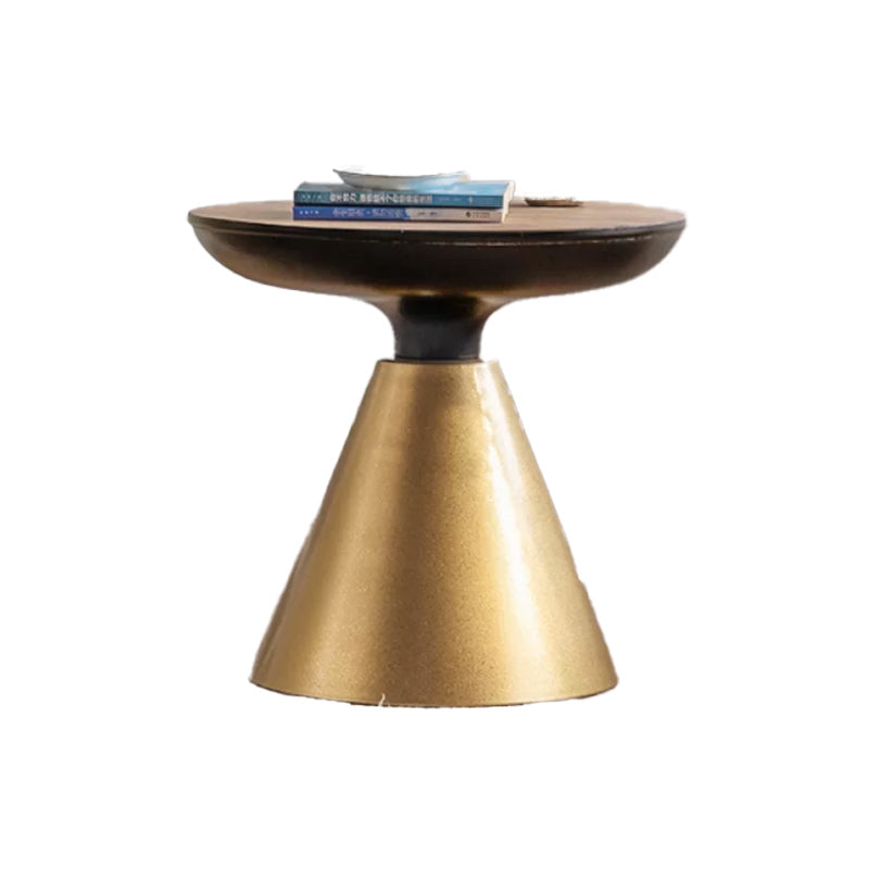 French Country Corner Table Pedestal Round Accent Side Table 20"L x 20"W x 19"H Gold 1 Clearhalo 'Coffee & Accent Tables' 'End & Side Tables' 'end_side_tables' 'furn' 'furn_end_side_tables' 'Furniture' 'Living Room Furniture' 7295510