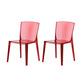Modern Style Side Chair Plastic Side Dining Chair for Home Use Red 2 Piece Set Clearhalo 'Dining Chairs' 'Dining Tables & Seating' 'dining_chair' 'furn' 'furn_dining_chair' 'Furniture' 'Kitchen & Dining Furniture' 7295598
