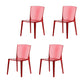 Modern Style Side Chair Plastic Side Dining Chair for Home Use Red 4 Piece Set Clearhalo 'Dining Chairs' 'Dining Tables & Seating' 'dining_chair' 'furn' 'furn_dining_chair' 'Furniture' 'Kitchen & Dining Furniture' 7295600