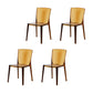 Modern Style Side Chair Plastic Side Dining Chair for Home Use Brown 4 Piece Set Clearhalo 'Dining Chairs' 'Dining Tables & Seating' 'dining_chair' 'furn' 'furn_dining_chair' 'Furniture' 'Kitchen & Dining Furniture' 7295610