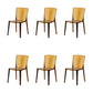 Modern Style Side Chair Plastic Side Dining Chair for Home Use Brown 6 Piece Set Clearhalo 'Dining Chairs' 'Dining Tables & Seating' 'dining_chair' 'furn' 'furn_dining_chair' 'Furniture' 'Kitchen & Dining Furniture' 7295612