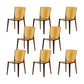 Modern Style Side Chair Plastic Side Dining Chair for Home Use Brown 8 Piece Set Clearhalo 'Dining Chairs' 'Dining Tables & Seating' 'dining_chair' 'furn' 'furn_dining_chair' 'Furniture' 'Kitchen & Dining Furniture' 7295613