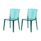 Modern Style Side Chair Plastic Side Dining Chair for Home Use Green 2 Piece Set Clearhalo 'Dining Chairs' 'Dining Tables & Seating' 'dining_chair' 'furn' 'furn_dining_chair' 'Furniture' 'Kitchen & Dining Furniture' 7295617