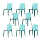 Modern Style Side Chair Plastic Side Dining Chair for Home Use Green 8 Piece Set Clearhalo 'Dining Chairs' 'Dining Tables & Seating' 'dining_chair' 'furn' 'furn_dining_chair' 'Furniture' 'Kitchen & Dining Furniture' 7295620