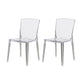 Modern Style Side Chair Plastic Side Dining Chair for Home Use Clear 2 Piece Set Clearhalo 'Dining Chairs' 'Dining Tables & Seating' 'dining_chair' 'furn' 'furn_dining_chair' 'Furniture' 'Kitchen & Dining Furniture' 7295622