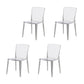 Modern Style Side Chair Plastic Side Dining Chair for Home Use Clear 4 Piece Set Clearhalo 'Dining Chairs' 'Dining Tables & Seating' 'dining_chair' 'furn' 'furn_dining_chair' 'Furniture' 'Kitchen & Dining Furniture' 7295623