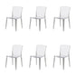 Modern Style Side Chair Plastic Side Dining Chair for Home Use Clear 6 Piece Set Clearhalo 'Dining Chairs' 'Dining Tables & Seating' 'dining_chair' 'furn' 'furn_dining_chair' 'Furniture' 'Kitchen & Dining Furniture' 7295624