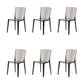 Modern Style Side Chair Plastic Side Dining Chair for Home Use Smoke Gray 6 Piece Set Clearhalo 'Dining Chairs' 'Dining Tables & Seating' 'dining_chair' 'furn' 'furn_dining_chair' 'Furniture' 'Kitchen & Dining Furniture' 7295629