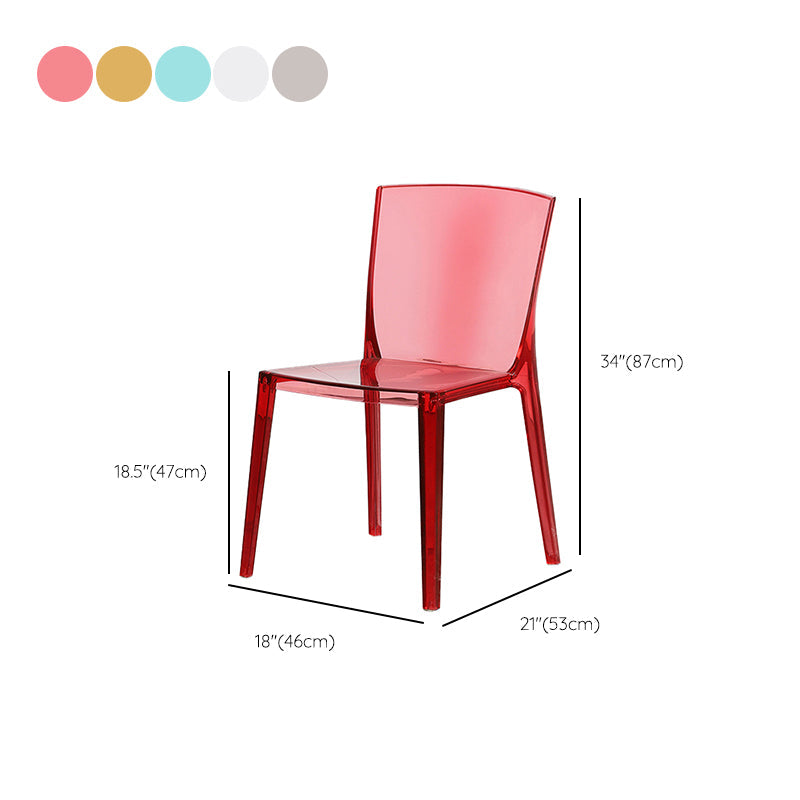 Modern Style Side Chair Plastic Side Dining Chair for Home Use Clearhalo 'Dining Chairs' 'Dining Tables & Seating' 'dining_chair' 'furn' 'furn_dining_chair' 'Furniture' 'Kitchen & Dining Furniture' 7295631