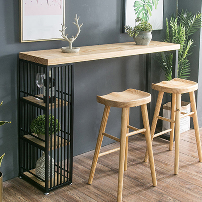 Table de bar rectangulaire de style moderne, table stockable pour le salon