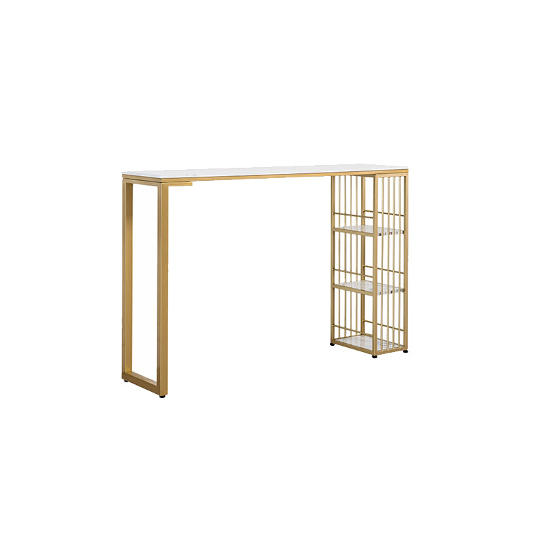 Table de bar rectangulaire de style moderne, table stockable pour le salon