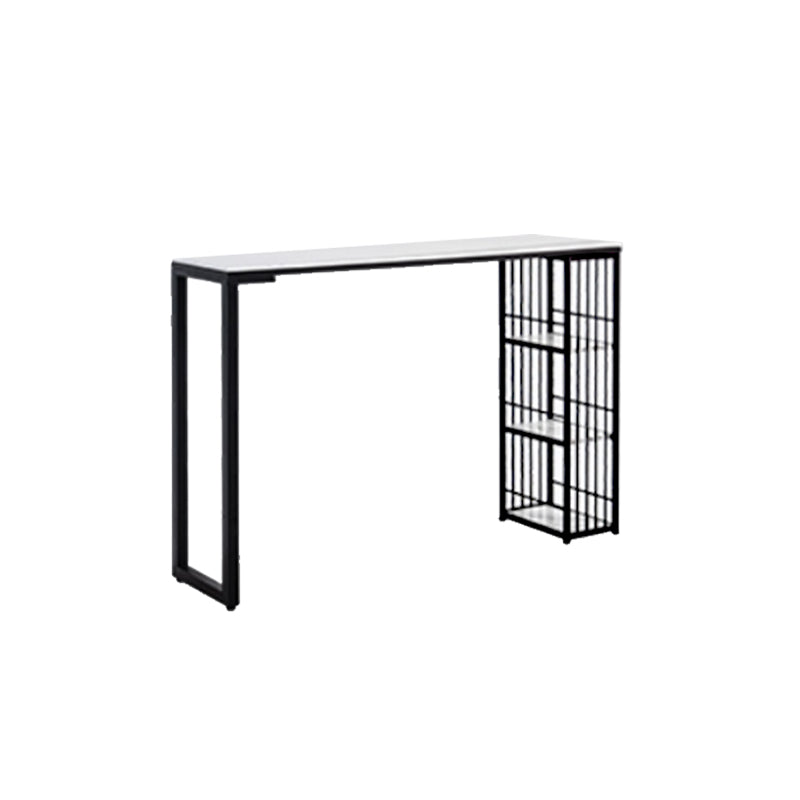 Table de bar rectangulaire de style moderne, table stockable pour le salon