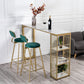 Table de bar rectangulaire de style moderne, table stockable pour le salon