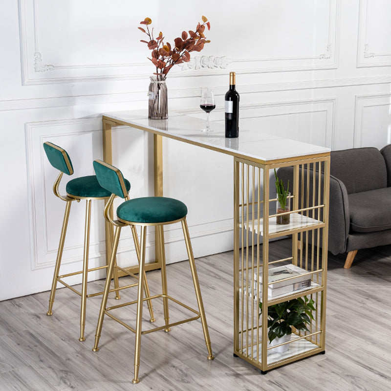 Table de bar rectangulaire de style moderne, table stockable pour le salon